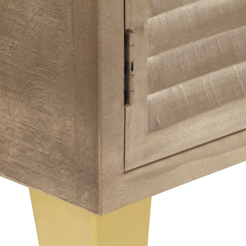 Rustika Rowe -  Sideboard 80x35x80 cm Solid Mango Wood and Cast Iron